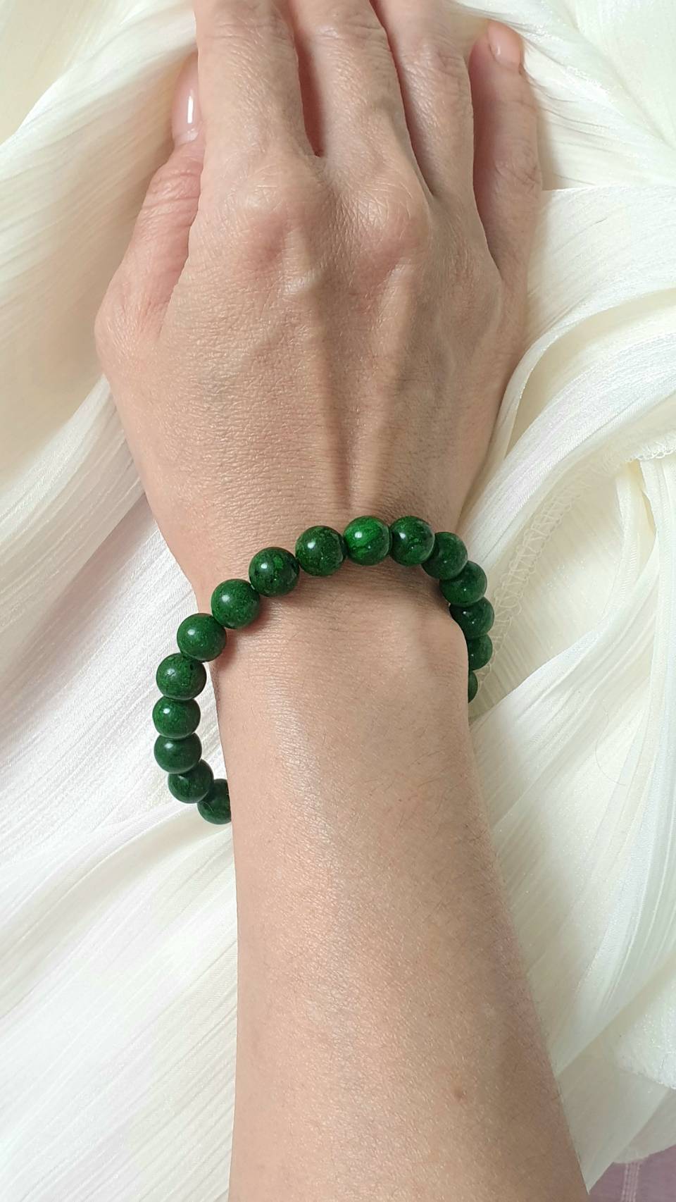 Mawsitsit Fei Cui Vintage Beads Bracelets 17cm Myanmar Natural Stone