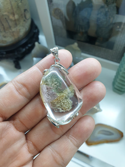 Garden Quartz Pendant | Natural Quartz | Authentic Sterling Silver