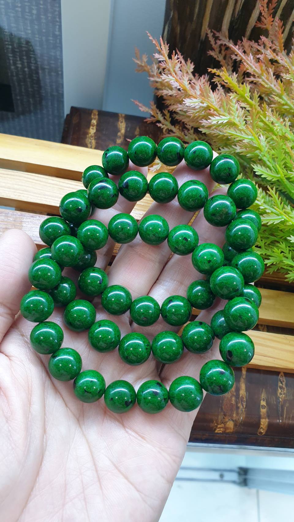 Mawsitsit Jade Bracelets 17cm Fei Cui - Vintage Type A Beads