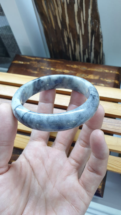 Authentic Jade Bangles Type A Natural Gray Burma Jadeite Sizes