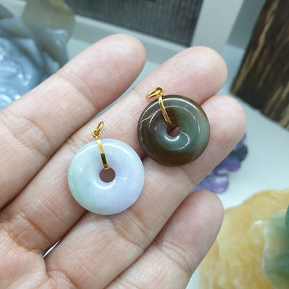 Jade Ping An Kou pendant (Selection) | Solid 18K Gold | Type A Natural Jadeite