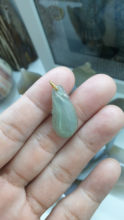 Jade Lucky Charm Pendants (Selection) | Solid Gold Loop Bails | Fei Cui Type A Jadeite
