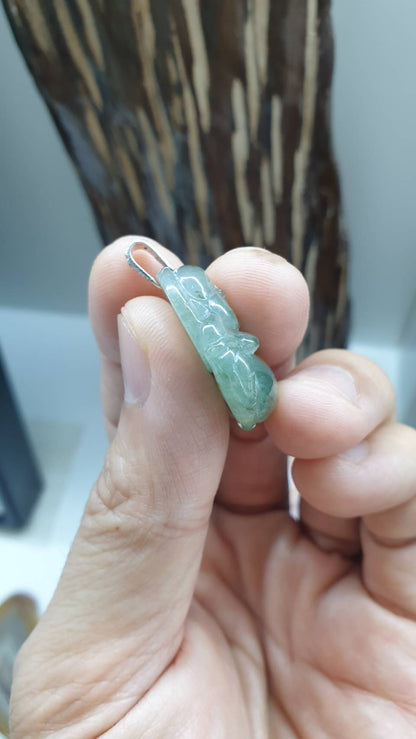 Jade Budai Pendant | Sterling Silver & Type A Natural Jadeite | Wealth Magnet Luckycharm
