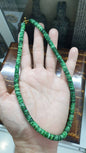 Jade Ping An Kou Disc Beads Necklace (16") | 9K Gold Toggle | Type A Natural Jadeite
