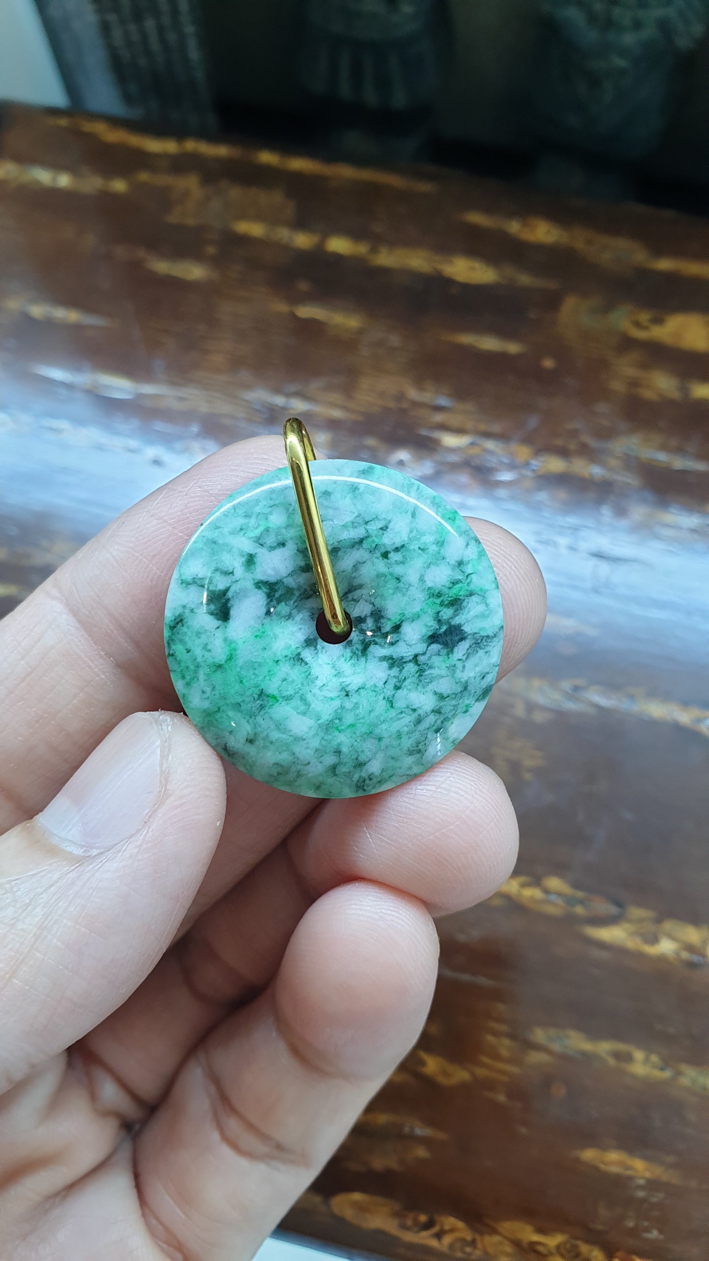 Jade Ping An Kou pendant (Selection) | Solid Gold & Fei Cui - Type A Jadeite | His or Hers Giftable Luckycharms 🎁