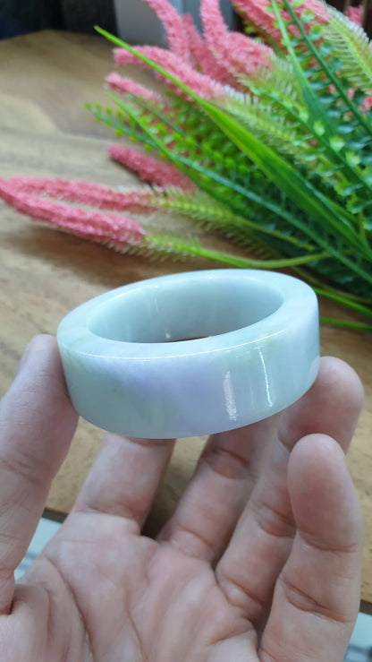 Kiddie Size Lavender Jade Bangle S42 Type A Natural Myanmar Jadeite