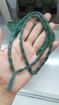 Icy Green Blue Jade Beads Necklace 24inch Type A Jadeite Handcrafted Jewelry
