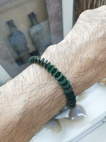 Jade Ping An Kou Beads Woven Bracelet (Adjustable) | Fei Cui - Type A Jadeite | His or Hers Fortune Wrist Candy