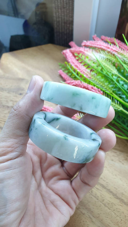 Kiddie Size Jade Square Bangle S38 to S43 Fei Type A Myanmar Natural Jadeite