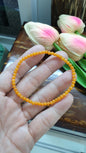 Orange Jade Mini Beads Bracelets 17cm Natural Myanmar Jadeite
