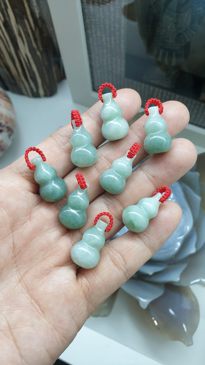 Jade Wu Lou Pendant (Random Pick) | Fei Cui - Type A Jadeite | Lucky Red Thread