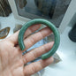 Jade Cuff Bangles Cylindrical Size 54 or 55.5 Natural Green Jadeite