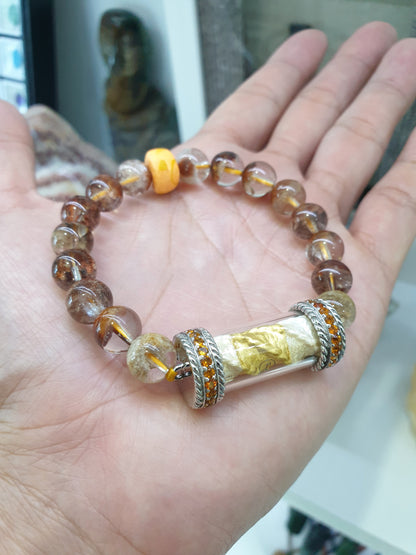 Sarika Roi Rang Charmbracelets 17cm, Natural Gemstones and Sterling Silver