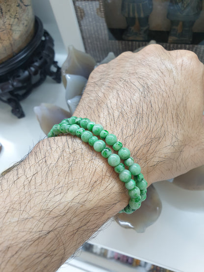 Abacus & Round Beads Jade Bracelet | Type A Natural Jadeite | His or Hers Wrist Candy