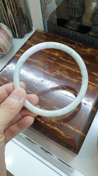 Jade Cylindrical Bangle (S 81 - 83) | Authentic Type A Jadeite | Vintage Jade Bracelet