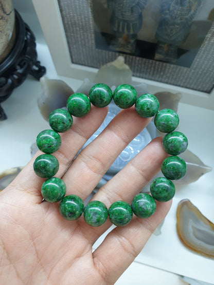 Mawsitsit Jade 13.5mm Round Beads Bracelet - Collectors Material
