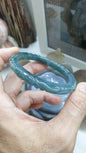 Blue Jade Phoenix Bangle S59 Type A Natural Jadeite