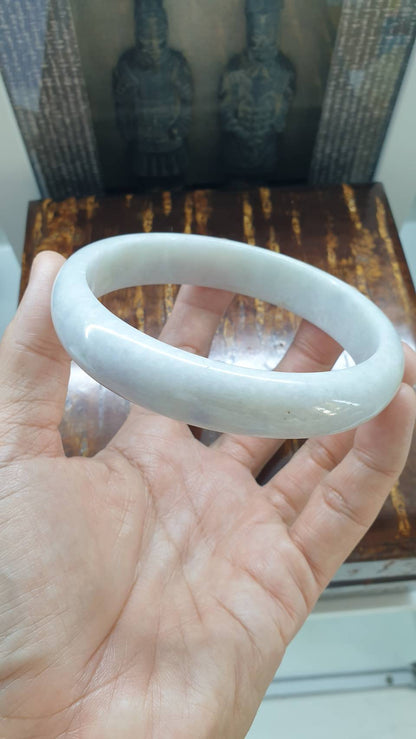 Plus Size Lavender Jade Bangles Size 79-80 Authentic Type A Jadeite