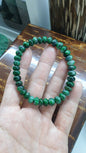 Type A Natural Green Jadeite Abacus Bracelet 18cm with Graduating Beads