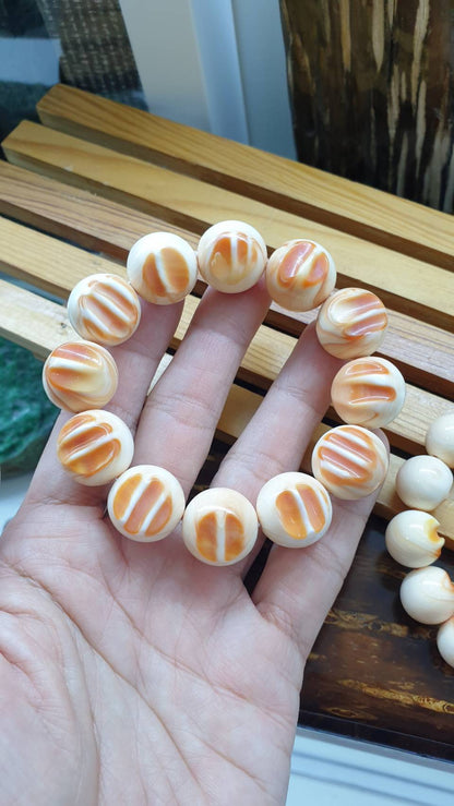 Conch Summer Bracelets 17 cm - Natural Shell, Large Beads