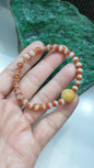 Jade Ru Yi Wish Bracelet 17cm Type A Myanmar Jadeite Natural Two Toned Beads