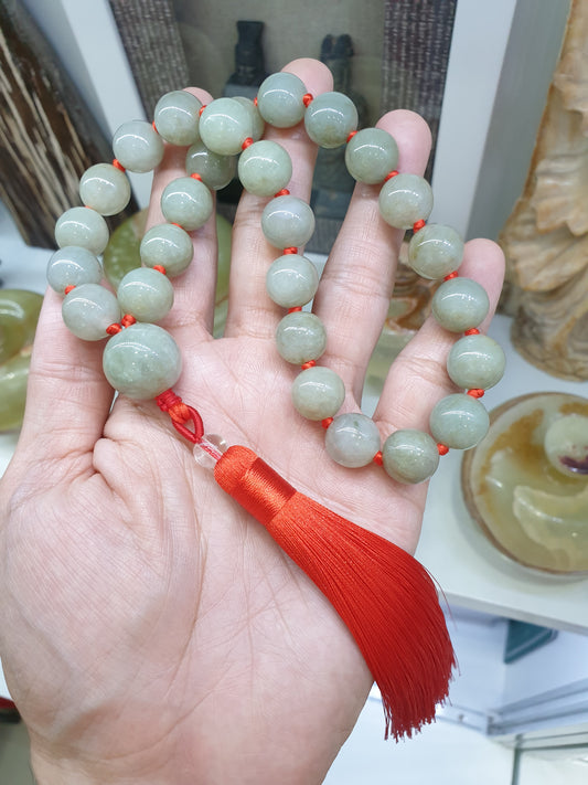 Jade Japa Mala | Type A Natural Jadeite Beads | Handcrafted Lucky  Charms Ideal for Gifting 🎁