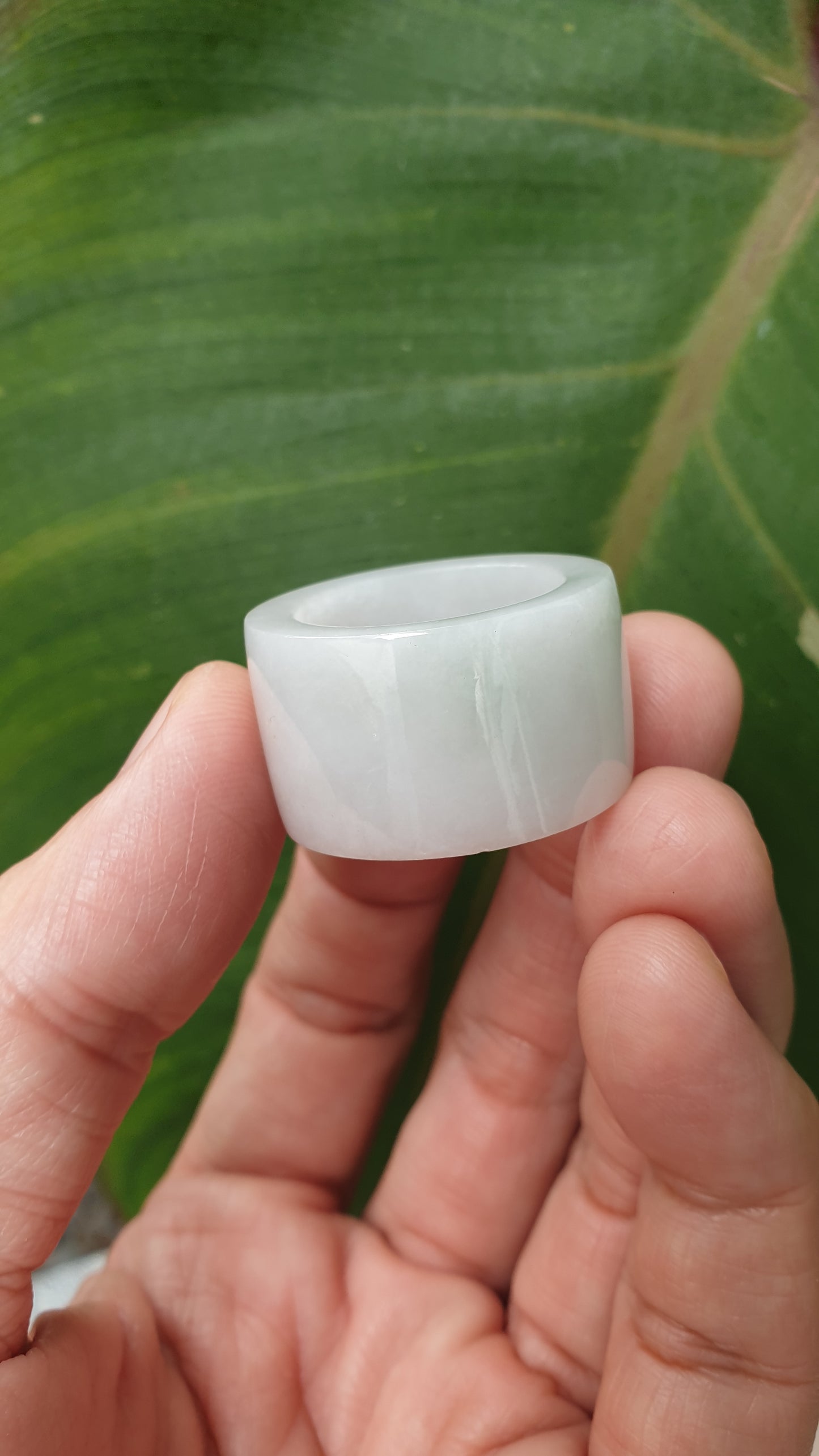 White Jade Archer's Ring (US 12.25) | Authentic Type A Jadeite | His or Hers Accessory