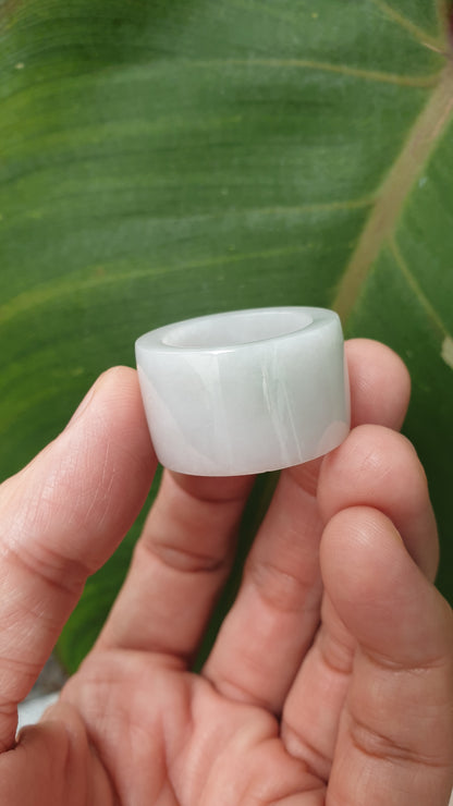 White Jade Archer's Ring (US 12.25) | Authentic Type A Jadeite | His or Hers Accessory