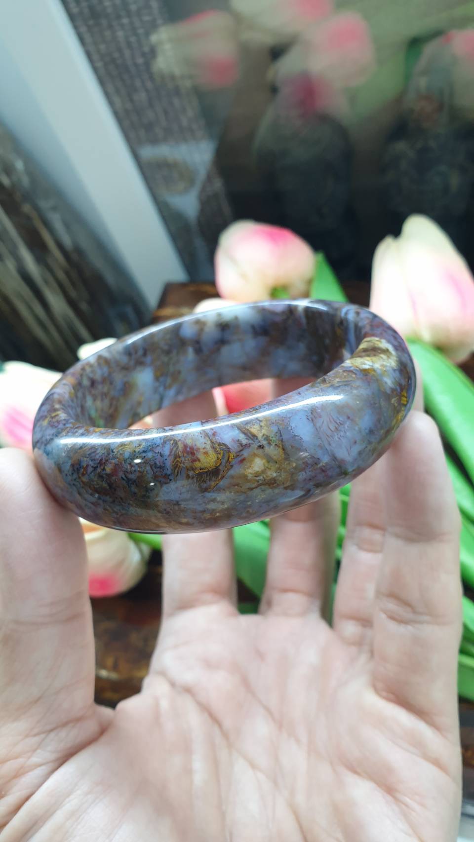 Pietersite Bangle (Size 58) | Natural Stone Bracelet