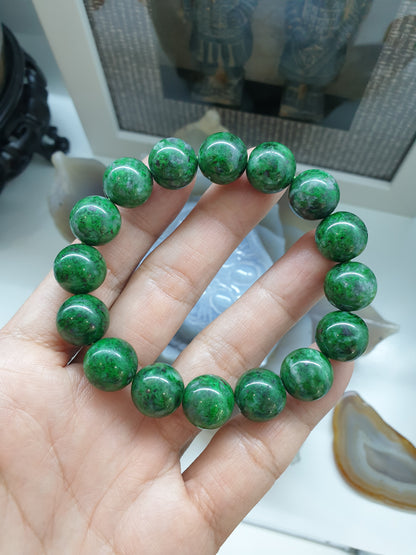 Mawsitsit Jade 13.5mm Round Beads Bracelet - Collectors Material