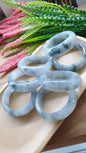 Kiddie Size Jade Bangle S39.5 to S42 Type A Myanmar Jadeite Icy Green Moss