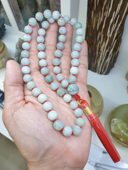 Jade Japa Mala | Type A Natural Jadeite | Handcrafted Meditation Beads