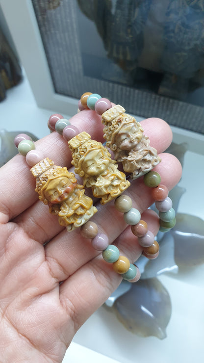 Alashan Jasper Ru Yi Empress Bracelet – Rich Earthy Tones| Luxury Lucky Charm Wrist Candy