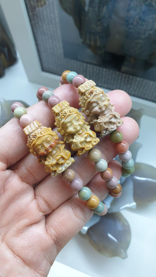 Alxa Jasper Empress Charmbracelet 17cm - Rich Earthy Color Semiprecious Stone