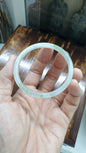 Icy Jade Cylindrical Bangle (Size 56 - 57) | Type A Natural Jadeite