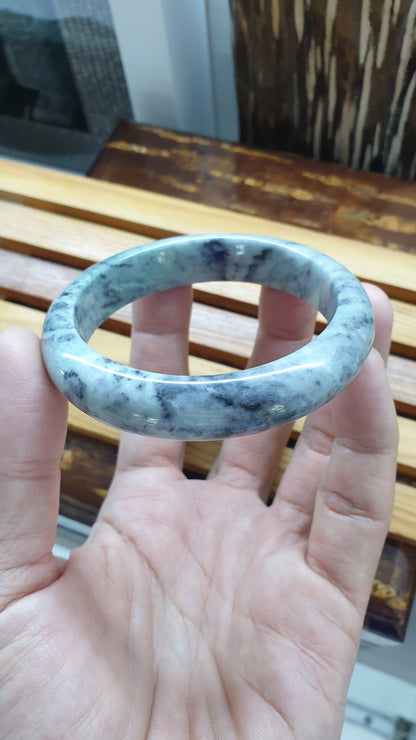 Authentic Jade Bangles Type A Natural Gray Burma Jadeite Sizes