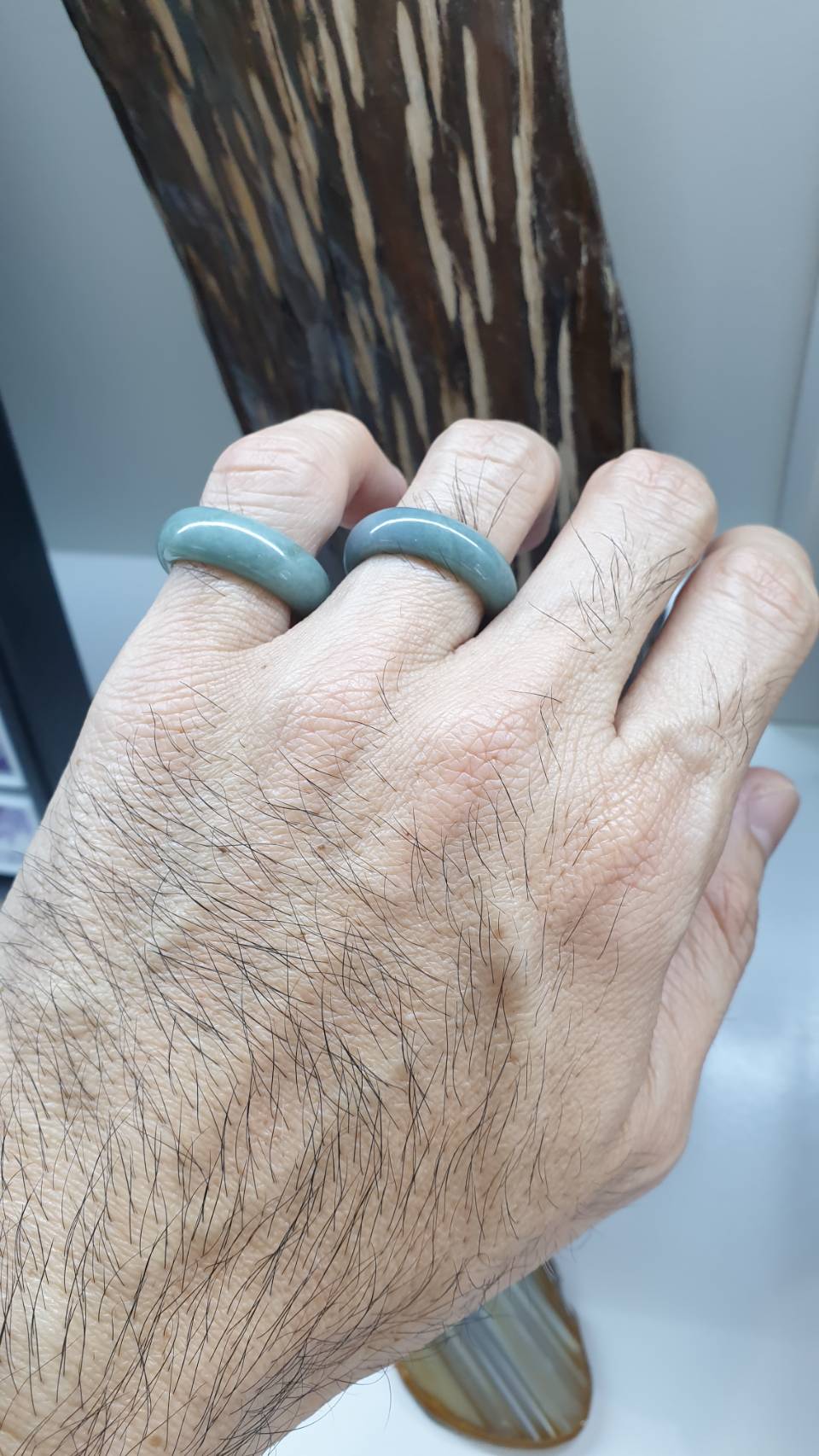 Blue Jade Ring (8.25 US) | Authentic - Type A Jadeite | His or Hers Gift Item 🎁