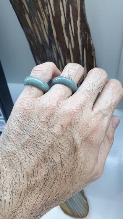 Blue Jade Ring (8.25 US) | Authentic - Type A Jadeite | His or Hers Gift Item 🎁