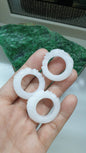 White Jade Dragon Auspicious Ring 9US Myanmar Type A Natural Jadeite