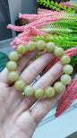 Honey Jade Bracelet 17cm Type A Myanmar Jadeite Natural Yellow Brown Tone