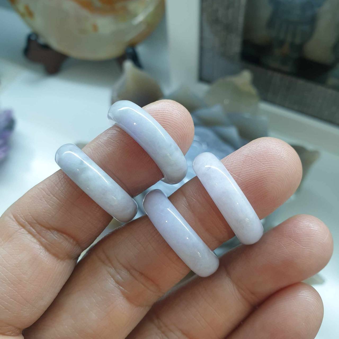 Lavender Jade Ring 6.5US to 7US Type A Myanmar Natural Type A Jadeite