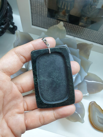 Black Jade Dragon Pendant 🐉| Authentic Jade & Sterling Silver | Giftable Jewelry for Him