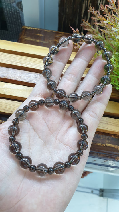 Smoky Quartz Bracelets 16cm - Natural Gemstone Beads