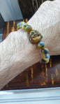 Tiger Eye Happy Buddha Prosperity Bracelets 17cm - Natural Stone Beads