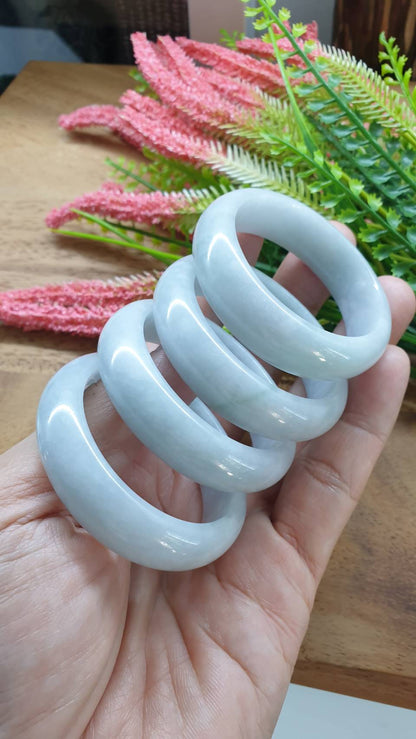 Kiddie Size Lavender Jade Bangle S43 Type A Myanmar Natural Jadeite