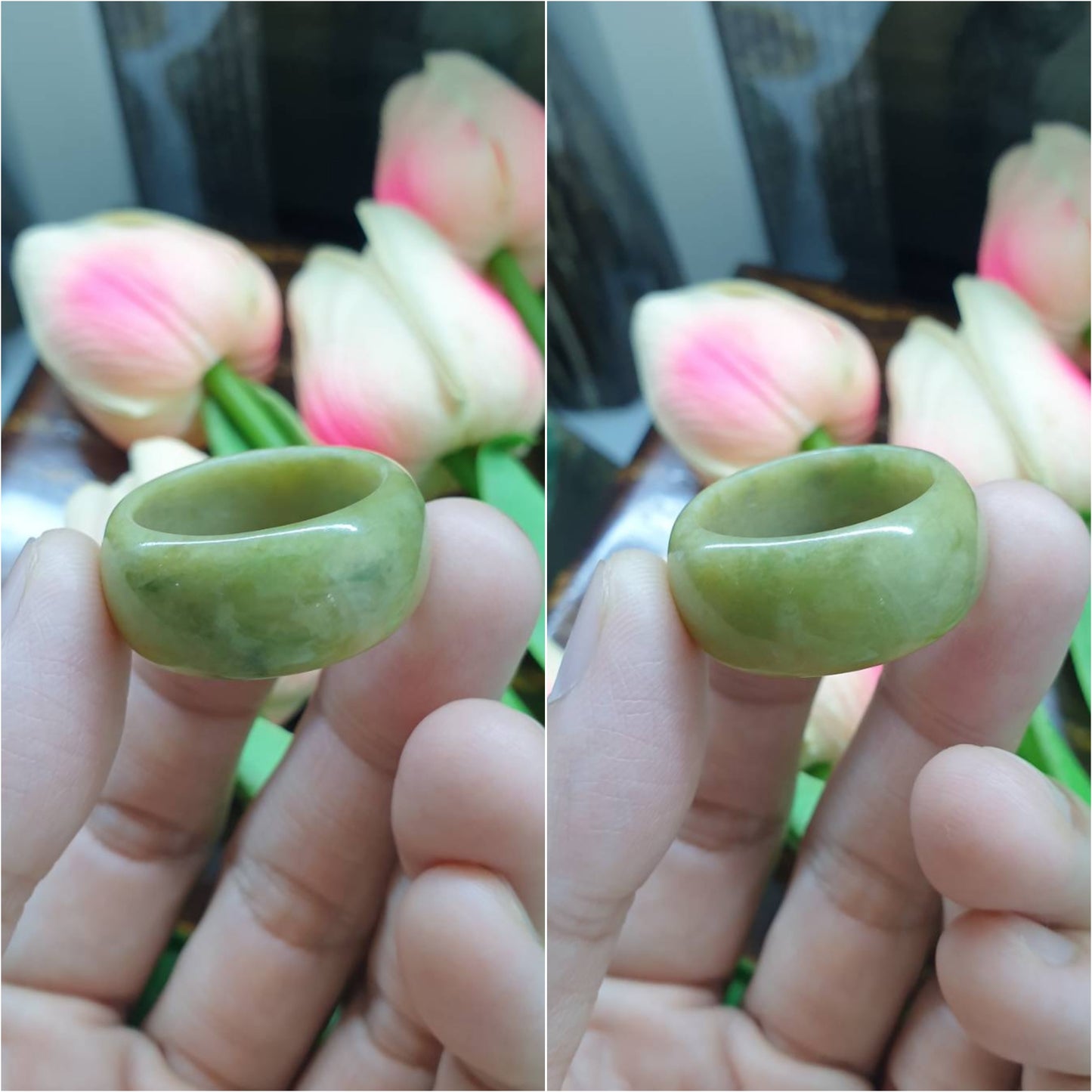 Jade Domed Rings, Selections (12.5 US) | Authentic - Type A Jadeite