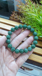 Fei Cui Natural Jadeite Bracelet 17cm Vintage Ru Yi Jade Beads