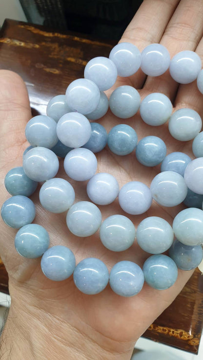 Lavender Jade Bracelet, 17 cm (Selectìons) | Type A Natural Jadeite Beads